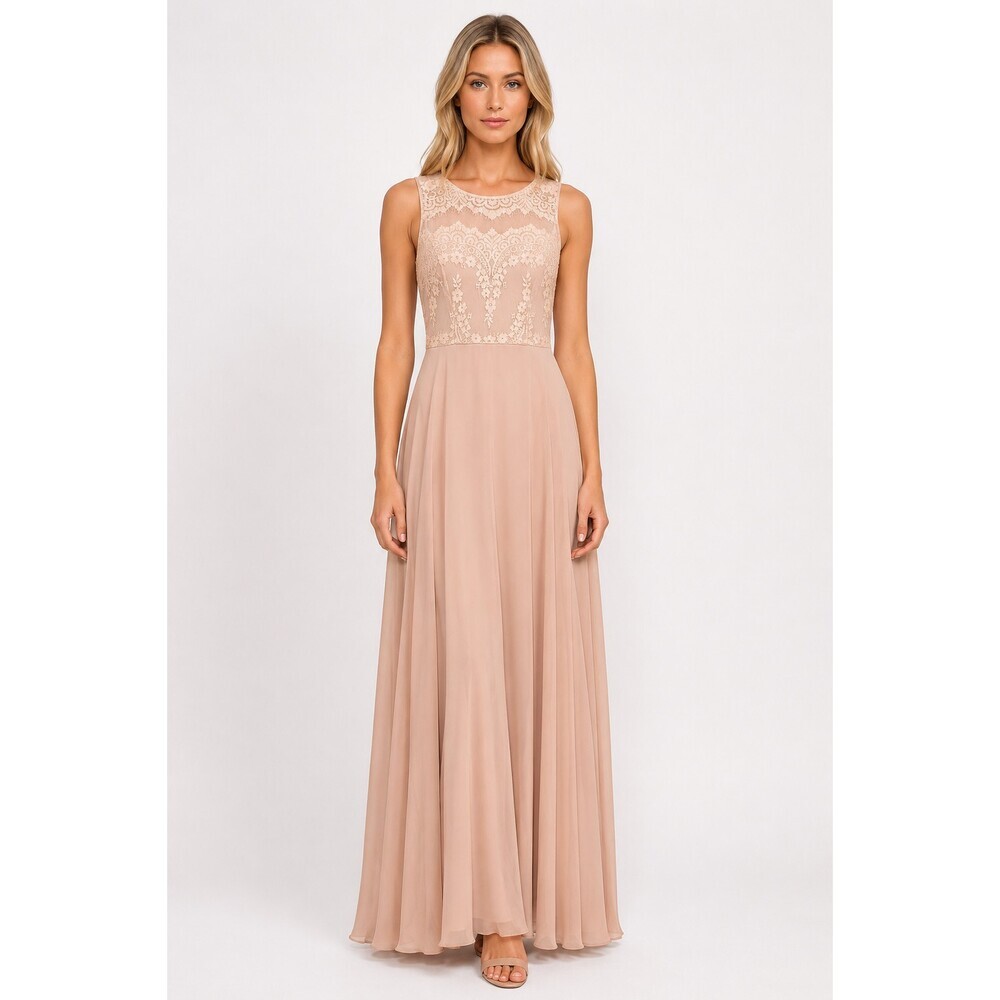 Lulus Forever Kind of Love Blush Lace Maxi Dress - Size Medium
